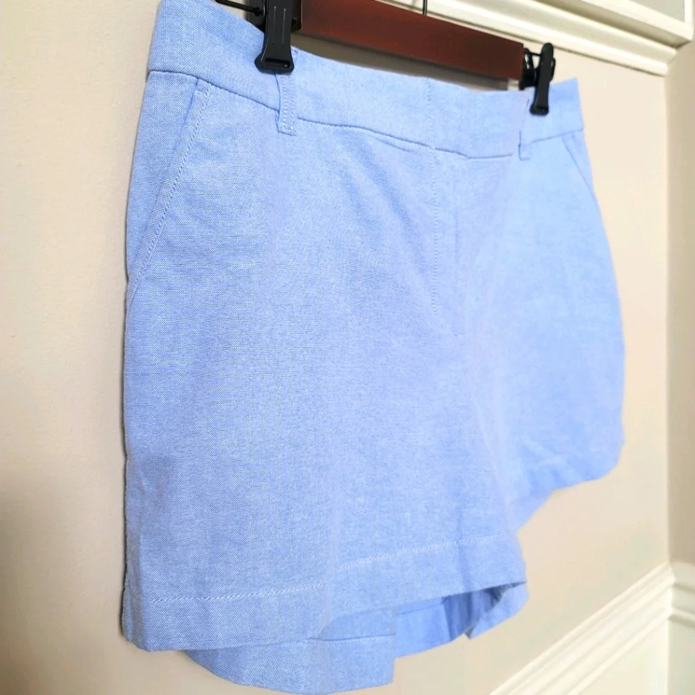 New! J.Crew size 12 Womens Light Blue Classic Oxford Shorts NWT